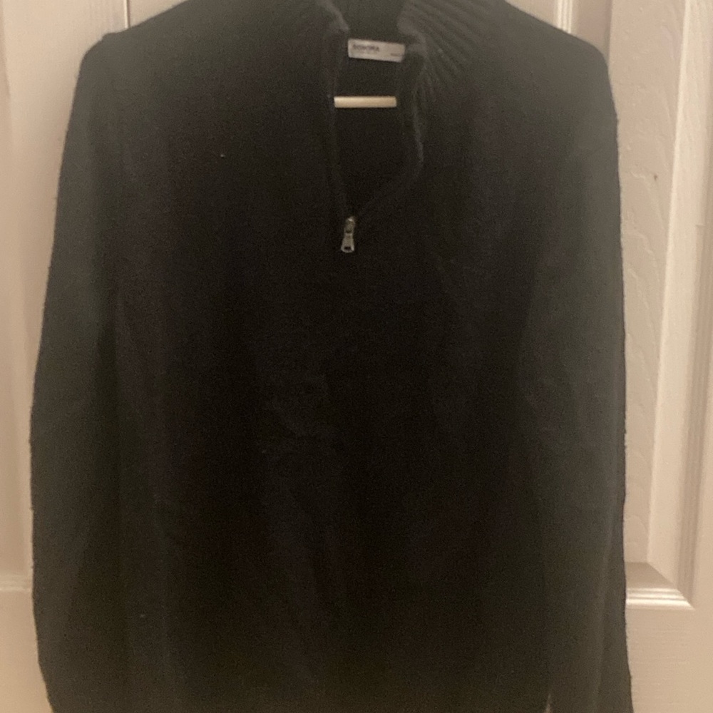 Sonoma Men's Black Zip-Up Sweater